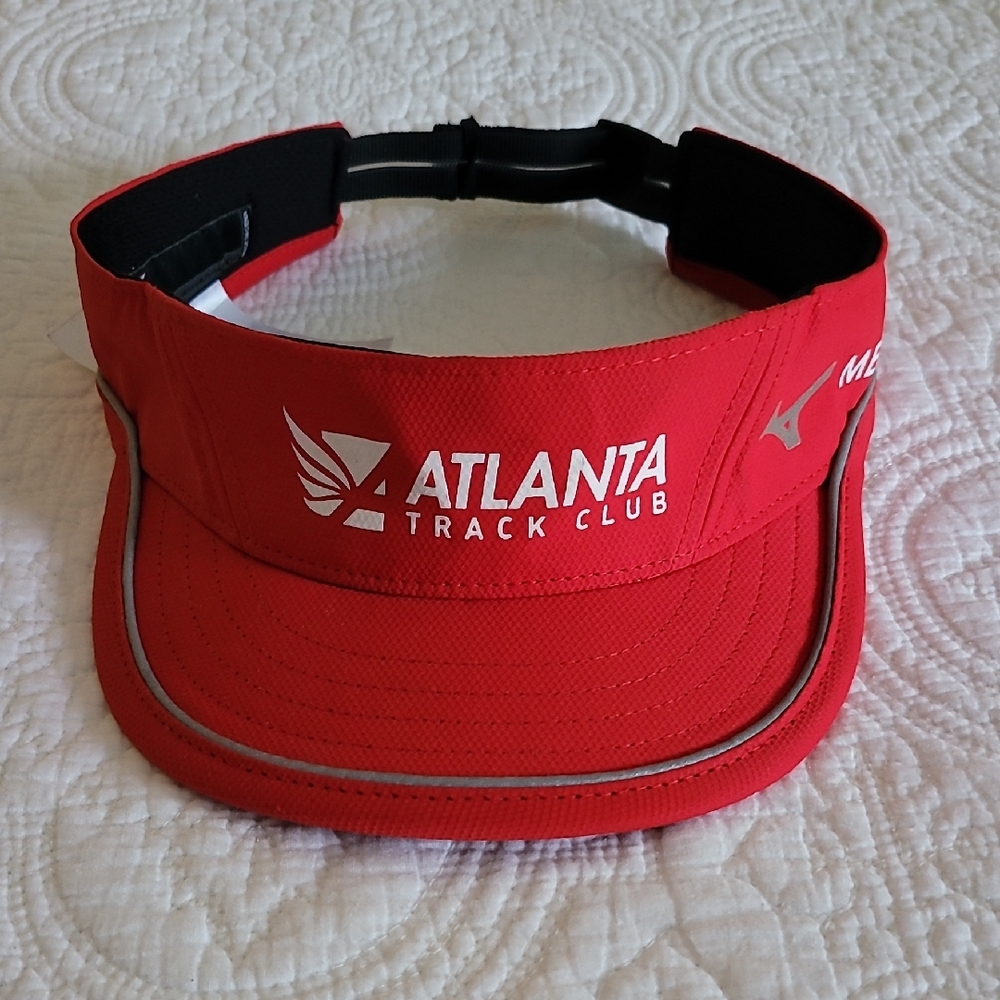 Mizuno Red Sports Visor with Logo
